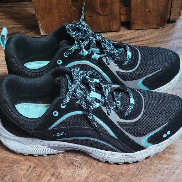 Ryka Shoes Ryka Sgs Tennis Shoe 95 Black And Light Blue Fits Like A